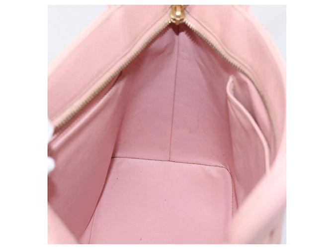 CHANEL Standard Tote Bag Caviar Leder Pink Gold CC Auth 208641V Golden - Ansicht 19