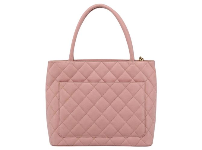 CHANEL Standard Tote Bag Caviar Leder Pink Gold CC Auth 208641V Golden - Ansicht 3