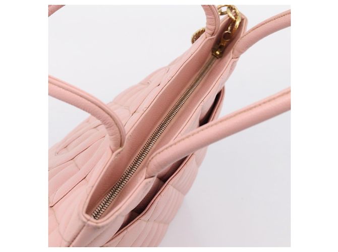 CHANEL Standard Tote Bag Caviar Leder Pink Gold CC Auth 208641V Golden - Ansicht 6