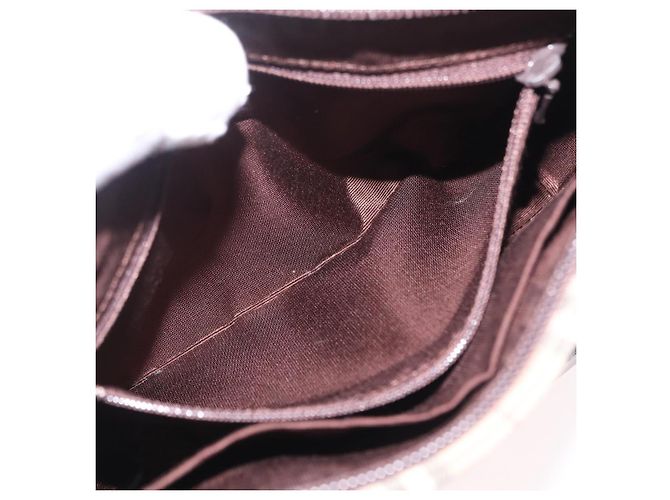 Borsa a mano BURBERRY Nova Check Canvas Beige Gold Auth 207846A D'oro - vista 20