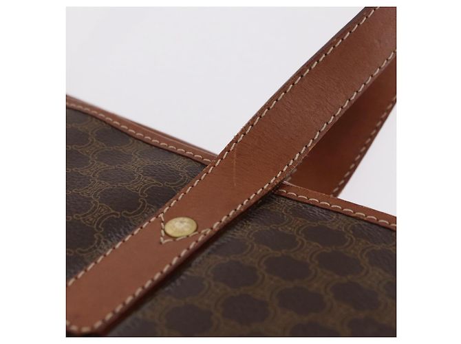 Céline Borsa Tote CELINE Macadam PVC Brown Auth 208166 Marrone - vista 11