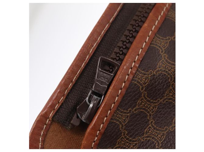 Céline Borsa Tote CELINE Macadam PVC Brown Auth 208166 Marrone - vista 17