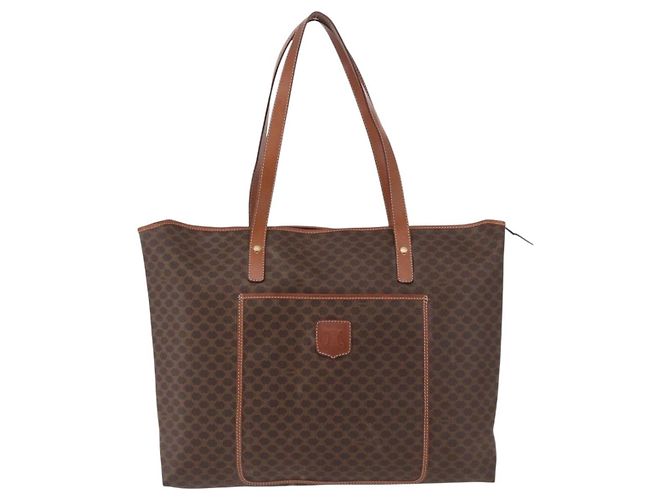 Céline Borsa Tote CELINE Macadam PVC Brown Auth 208166 Marrone - vista 2