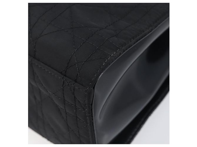 Borsa a mano Christian Dior Canage Nylon Black Gold Auth ep16513A - vista 10