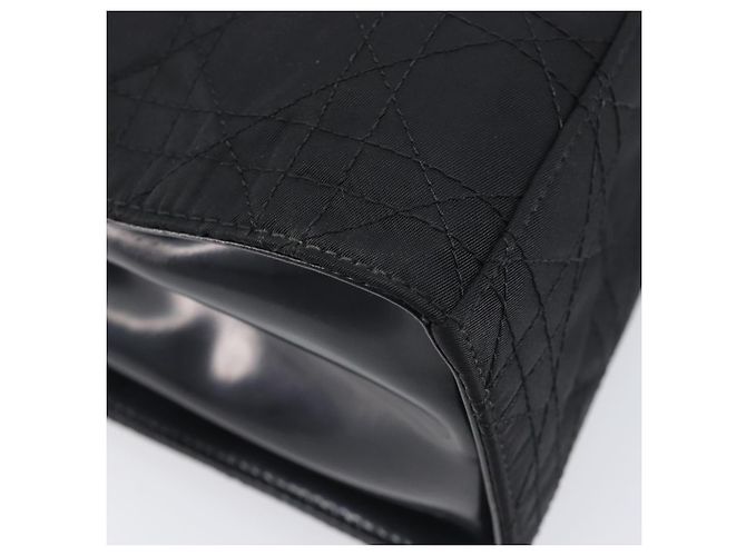 Borsa a mano Christian Dior Canage Nylon Black Gold Auth ep16513A - vista 13