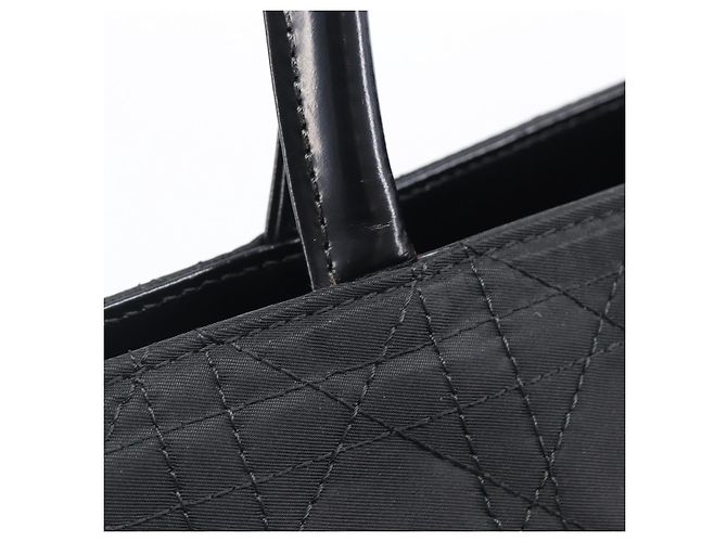Borsa a mano Christian Dior Canage Nylon Black Gold Auth ep16513A - vista 15