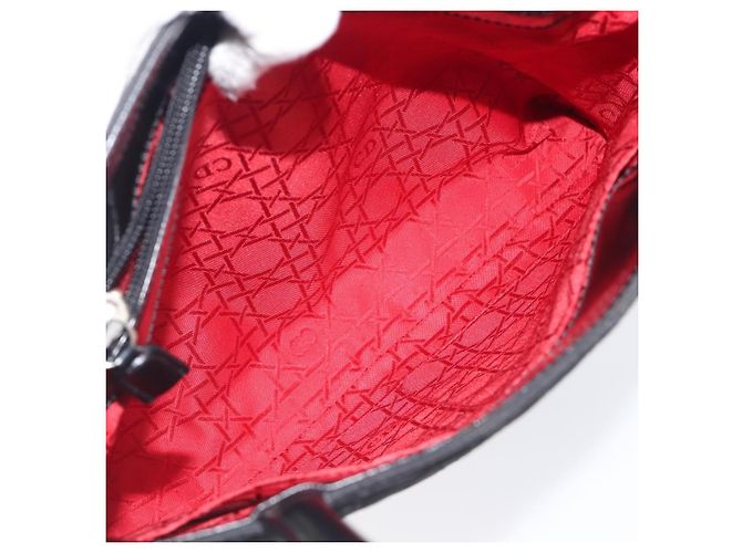 Borsa a mano Christian Dior Canage Nylon Black Gold Auth ep16513A - vista 23