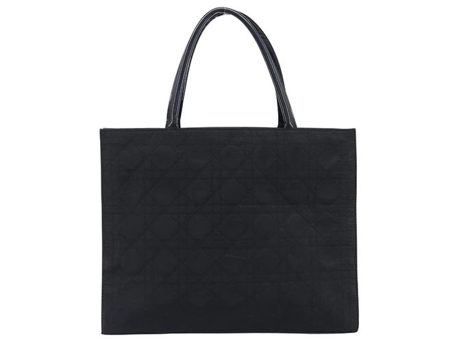 Borsa a mano Christian Dior Canage Nylon Black Gold Auth ep16513A - vista 3