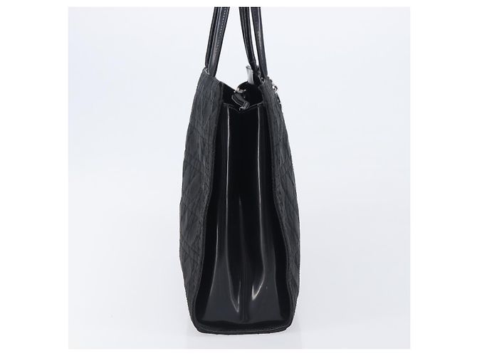 Borsa a mano Christian Dior Canage Nylon Black Gold Auth ep16513A - vista 4