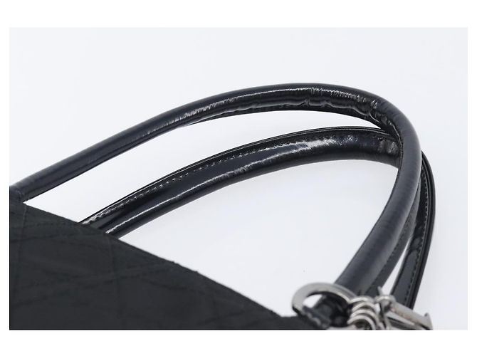 Borsa a mano Christian Dior Canage Nylon Black Gold Auth ep16513A - vista 8