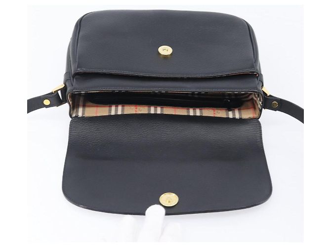 Borsa a tracolla Burberrys in pelle nera e oro Auth ep16288A Nero D'oro - vista 19