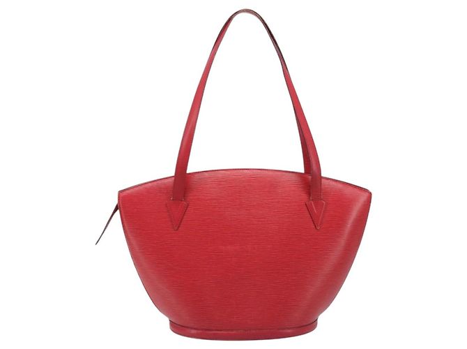 LOUIS VUITTON Epi Saint Jacques Shopping Shoulder Bag Red M52277 LV Auth BA16428 Rosso - vista 3