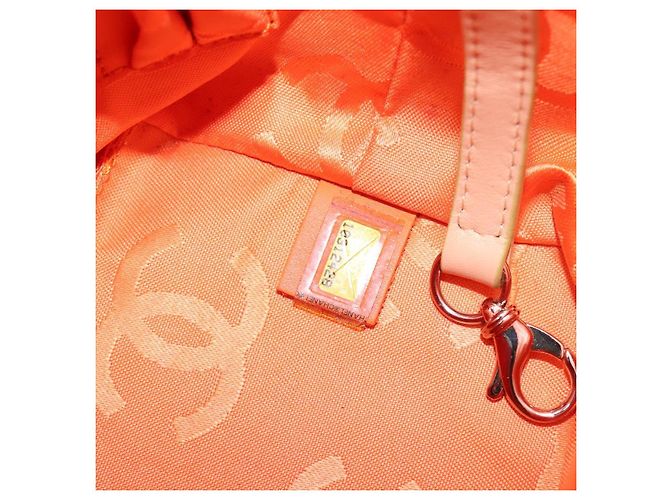 Borsa Tote CHANEL Linea Cambon in pelle beige e argento CC Auth ki6919SAM - vista 22