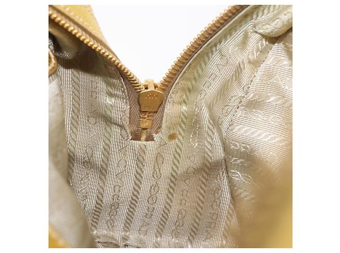 PRADA Kettenhandtasche aus Raffia Beige Goldfarben BL0352 Auth am12833M - Ansicht 23
