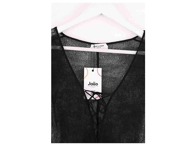 Autre Marque Tuta Saint Laurent in cotone nero - vista 2