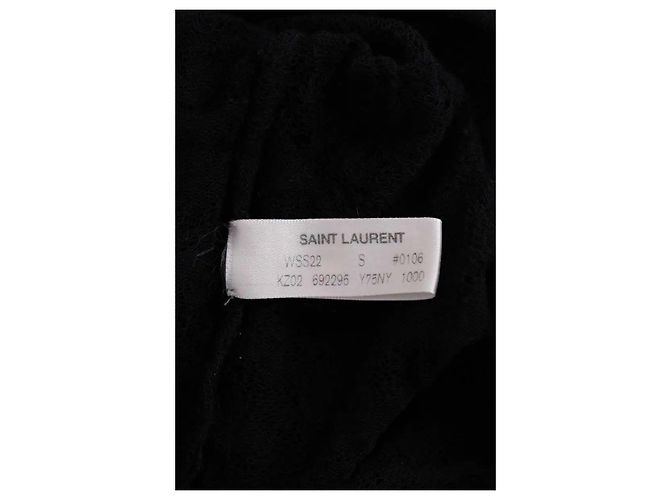 Autre Marque Tuta Saint Laurent in cotone nero - vista 6