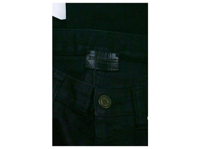 Autre Marque Vaqueros rectos Saint Laurent negros de algodón - vista 5