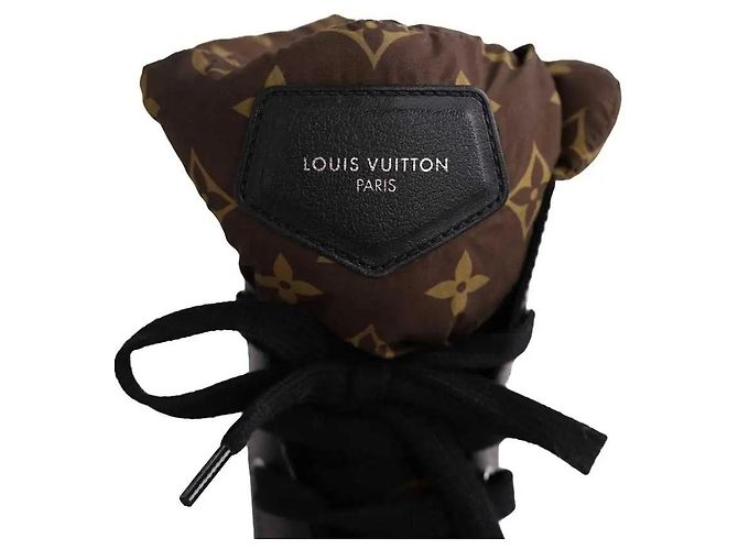 Louis Vuitton Black Leather Lace-up Boots - view 4