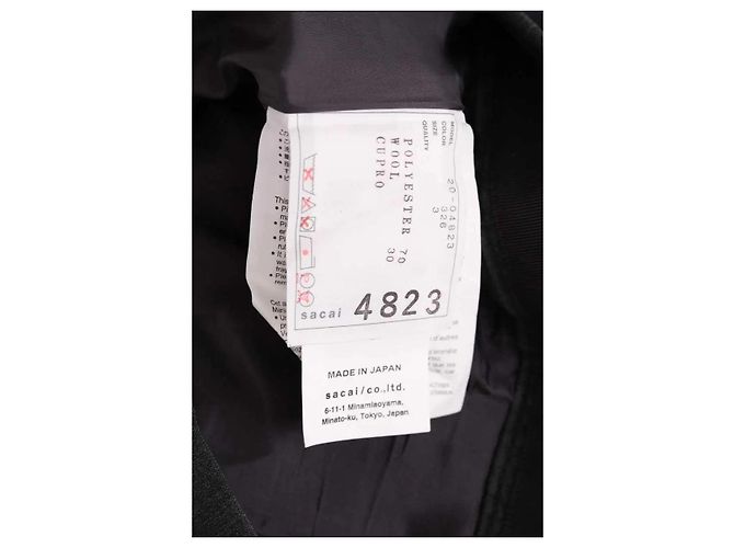 Sacai Gerade Hose anthrazit Anthrazitgrau - Ansicht 4