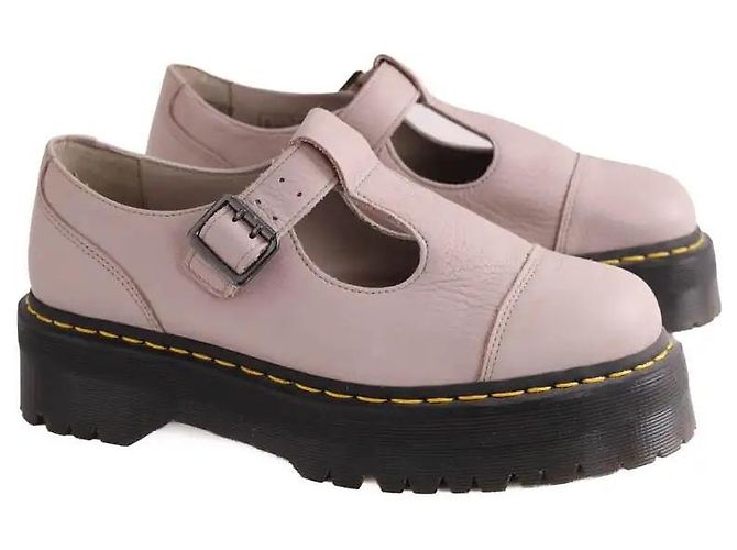 Mocassini Dr. Martens in pelle viola taglia 42 Porpora - vista 3