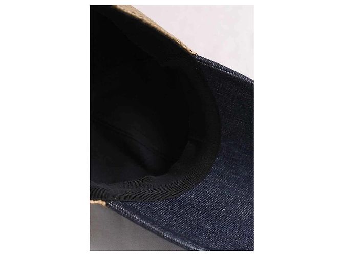 Autre Marque Cappellino Saint Laurent in cotone blu - vista 5