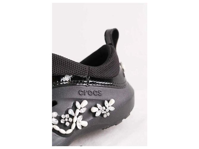 Zoccoli Simone Rocha X Crocs in tessuto nero - vista 4