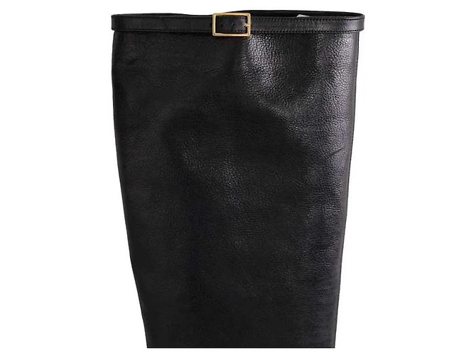 Autre Marque Stivali Saint Laurent in pelle nera Nero - vista 4