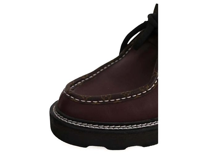 Louis Vuitton Scarpe Derby stringate basse district bordeaux Bordò - vista 5