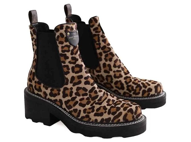 Botas Louis Vuitton de cuero beige Talla 39 - vista 3