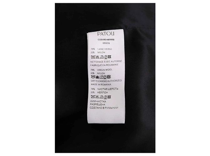 Chaqueta de lana negra Jean Patou Negro - vista 6