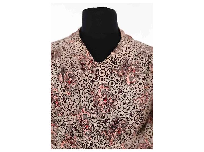 Vestido de seda bege Isabel Marant - vista 2