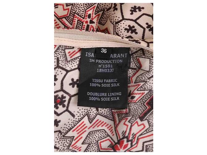 Vestido de seda bege Isabel Marant - vista 6