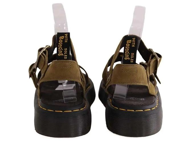 Mules Dr. Martens Kaki in Camoscio Cachi - vista 2