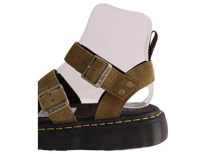 Mules Dr. Martens Kaki in Camoscio Cachi - vista 4