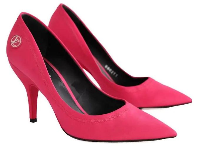 Louis Vuitton Pink Cloth Heels Size 39 - view 3