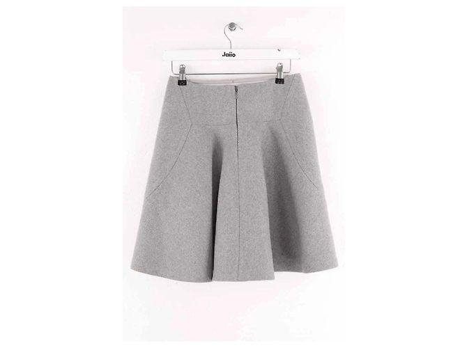 Falda Alaïa de lana gris - vista 3