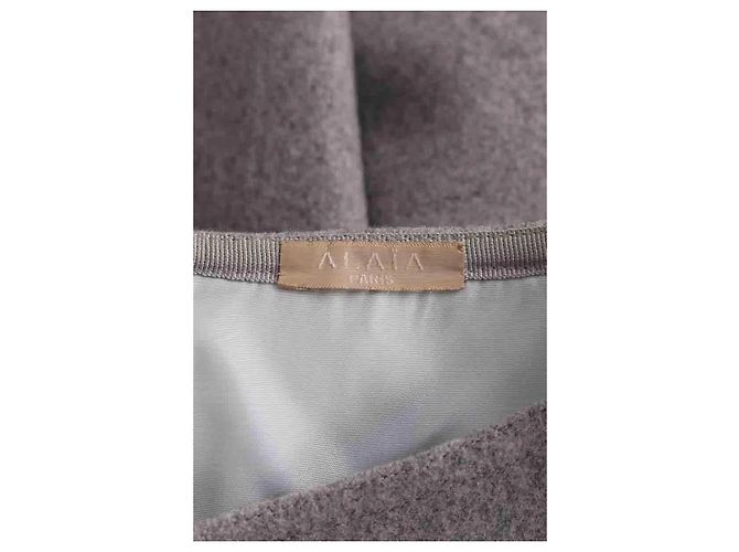 Falda Alaïa de lana gris - vista 5