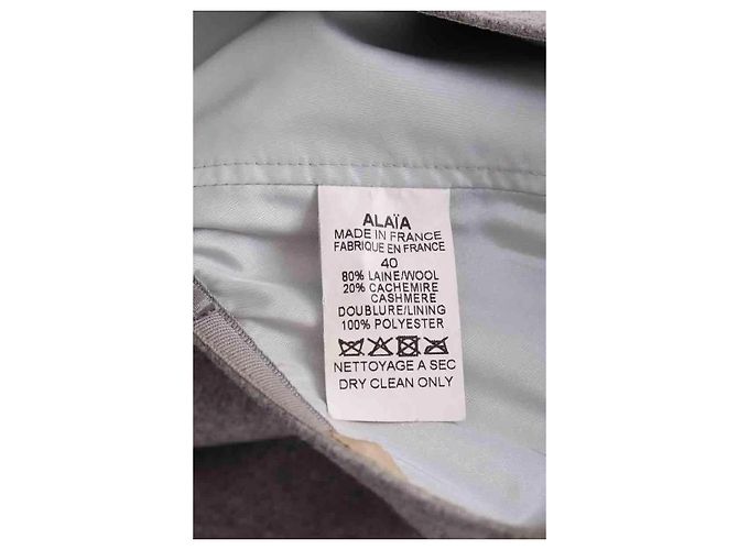 Falda Alaïa de lana gris - vista 6