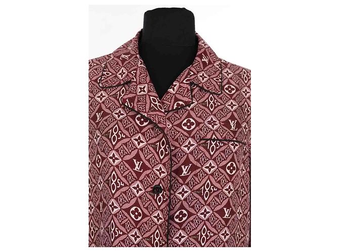 Camisa Louis Vuitton de seda burdeos - vista 2