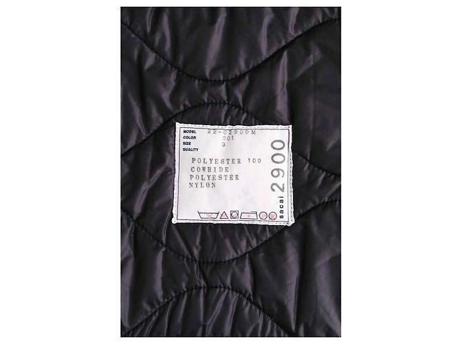Abrigo negro Sacai - vista 5