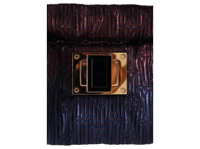 Pochette Altair in seta jacquard matelassé monogram Louis Vuitton blu - vista 2