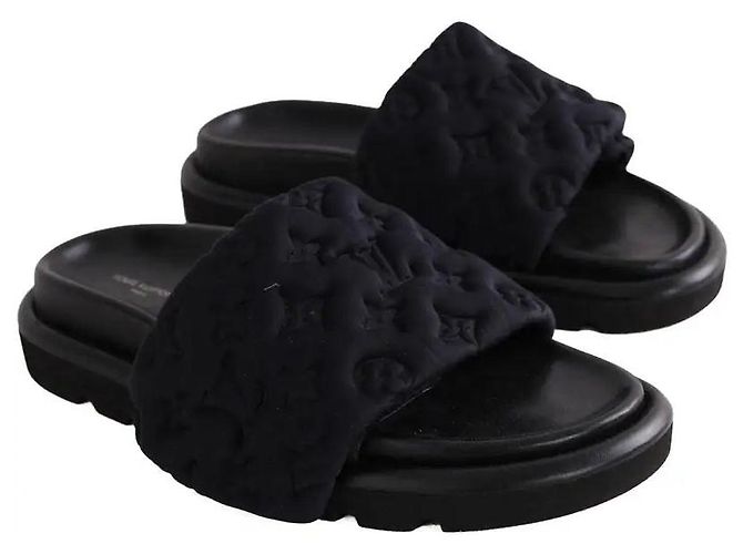 Louis Vuitton Schwarze Pool Pillow Mules - Ansicht 3
