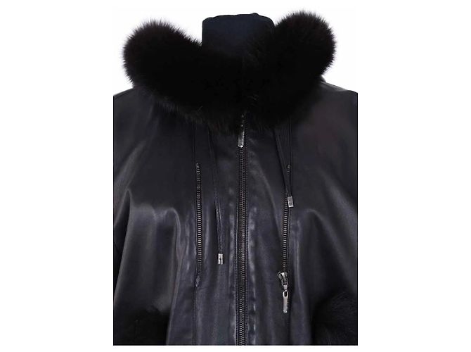 John Galliano Lederjacke Schwarz - Ansicht 2