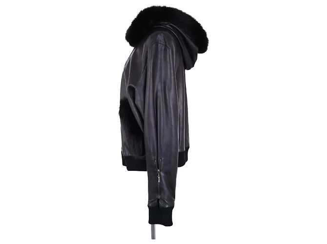 John Galliano Lederjacke Schwarz - Ansicht 3