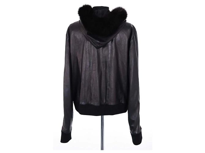 John Galliano Lederjacke Schwarz - Ansicht 4