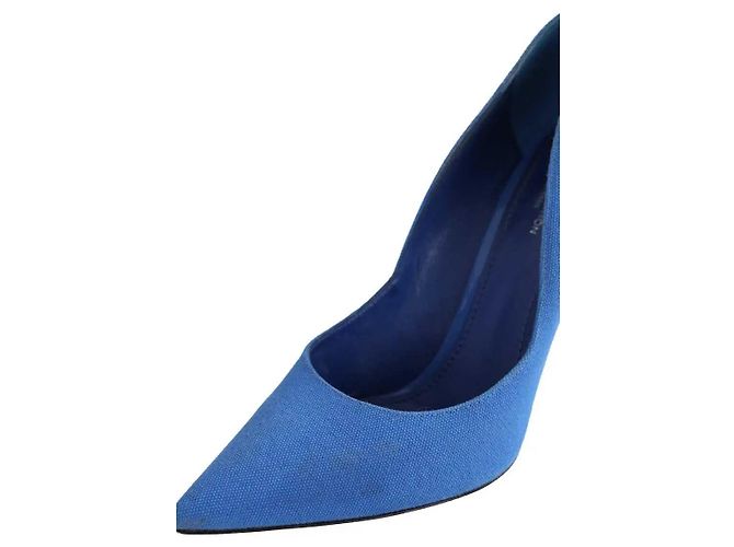 Tacchi Louis Vuitton in tessuto blu Taglia 39 - vista 5