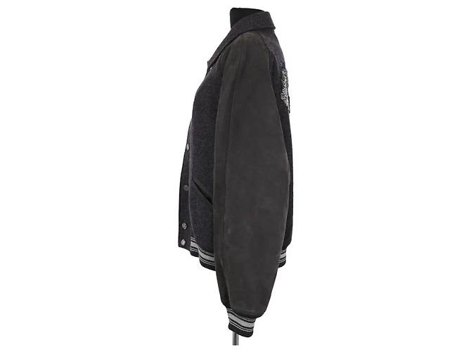 Louis Vuitton Jacke aus Wolle Anthrazit Anthrazitgrau - Ansicht 3