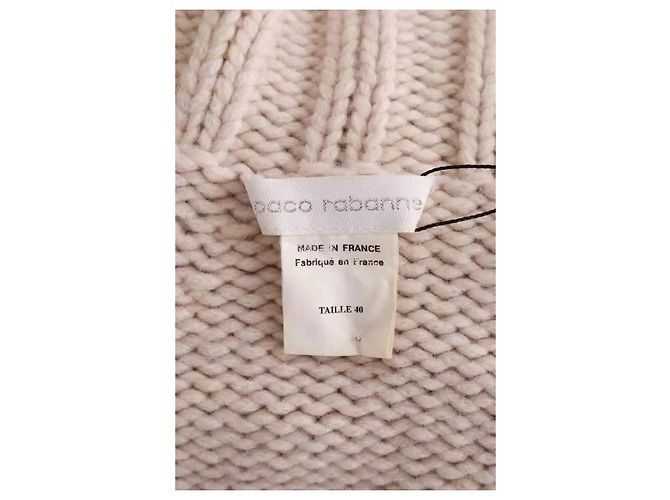 Paco Rabanne Wollpullover ecru Roh - Ansicht 5