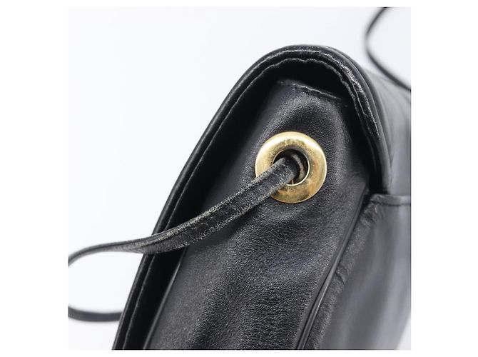 Borsa a tracolla GIVENCHY in pelle nera e oro Auth 208740 Nero D'oro - vista 16