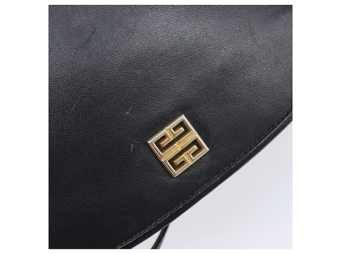 Borsa a tracolla GIVENCHY in pelle nera e oro Auth 208740 Nero D'oro - vista 17